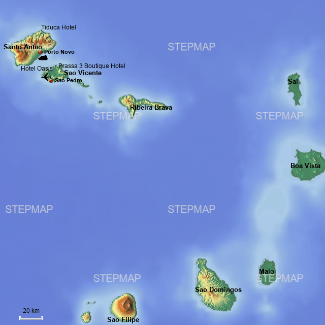 StepMap Kap Verde Landkarte für Deutschland