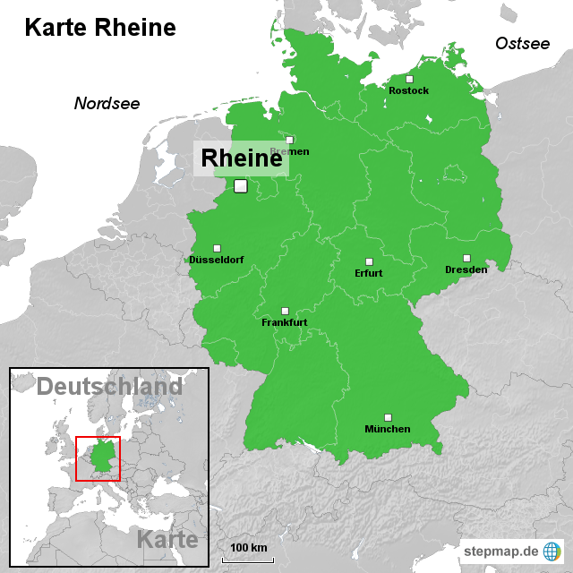 StepMap Karte Rheine Landkarte für Deutschland
