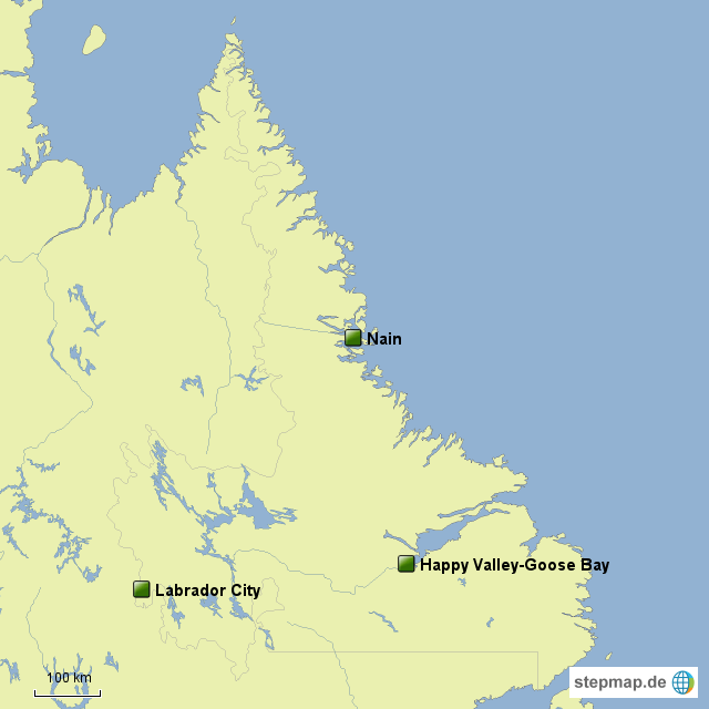 Labrador Landkarte StepMap Labrador Landkarte für Deutschland