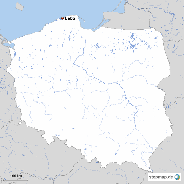 Leba Polen Karte StepMap Leba Landkarte für Polen