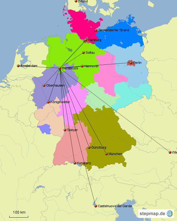 Merlin Karte StepMap Merlin Landkarte für Deutschland