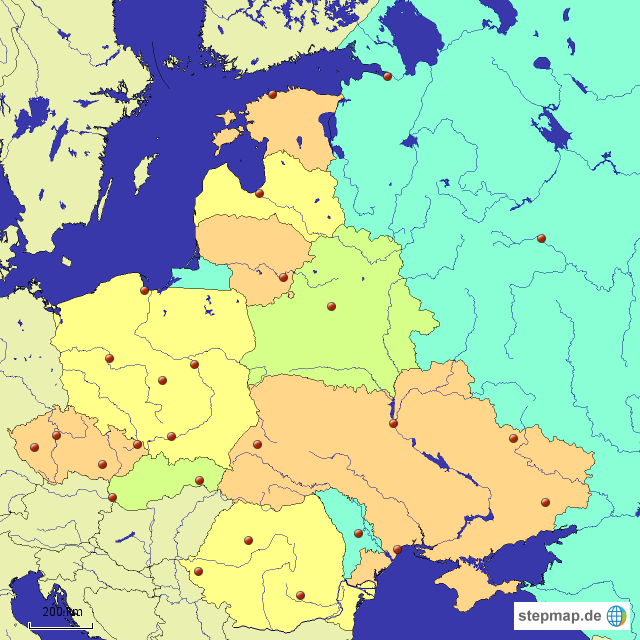 Landkarte Osten StepMap Osten Landkarte für Deutschland