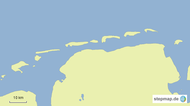 StepMap Ostfriesische Inseln Landkarte für Deutschland