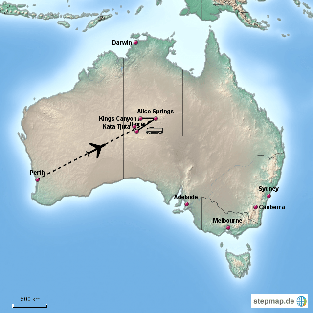 Outback Detmold Karte StepMap Outback