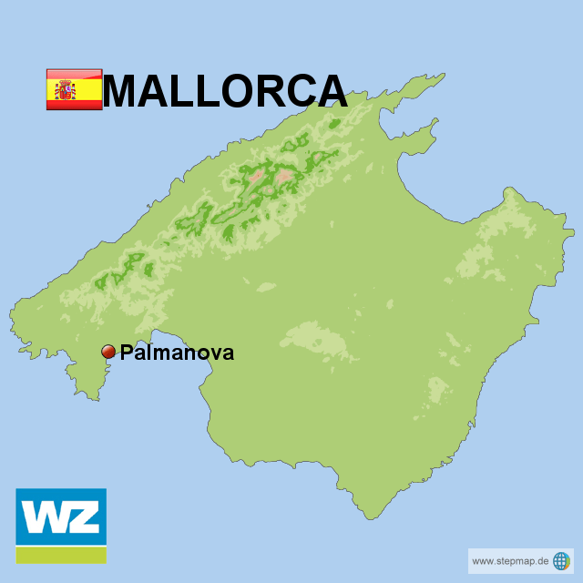 Palmanova Majorque Carte StepMap Palmanova Landkarte für Spanien