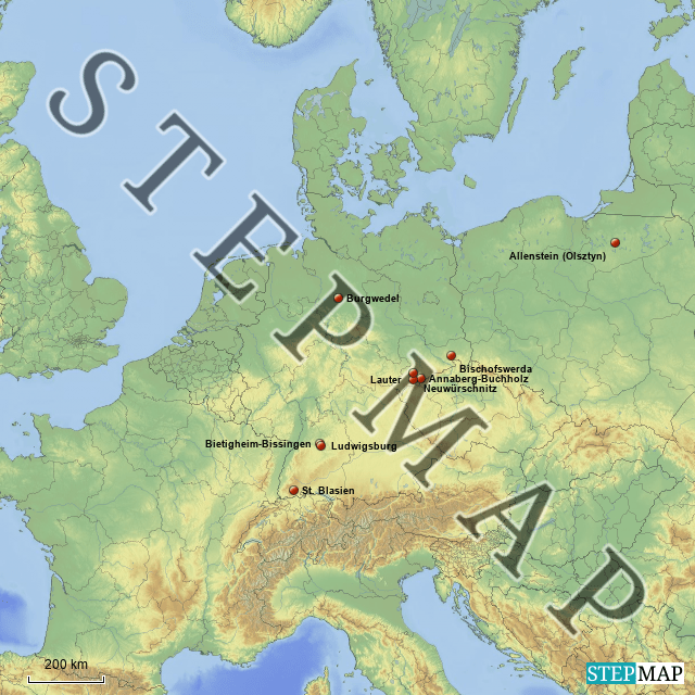 Punkte Auf Landkarte Markieren StepMap Punkte Landkarte für Deutschland