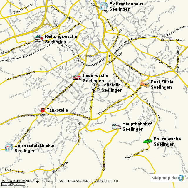 StepMap Seelingen Landkarte für Welt