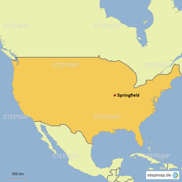 StepMap Springfield Landkarte für Deutschland