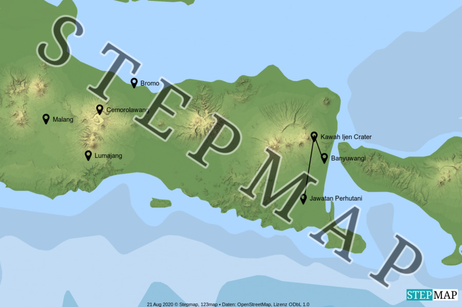 Landkarte Java StepMap java Landkarte für Welt
