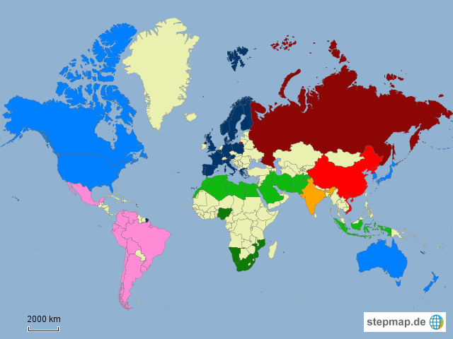 Multipolare Welt von JonaOld Landkarte für die Welt