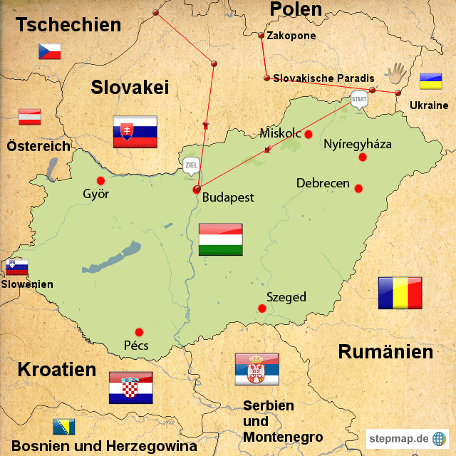 Ungarn Grenze Karte Ungarn Ungarn ZEIT REISEN Hungary borders on slovakia in the