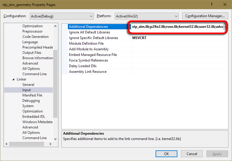 Visual Studio 20122022 C++ Project Settings