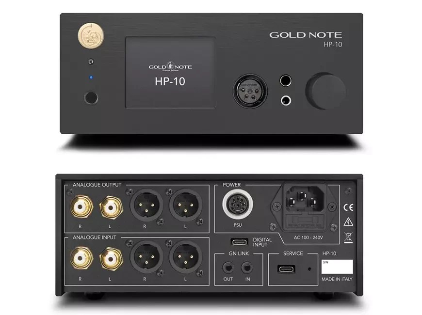 Gold Note HP10 HighEnd headphone amplifier from Italy
