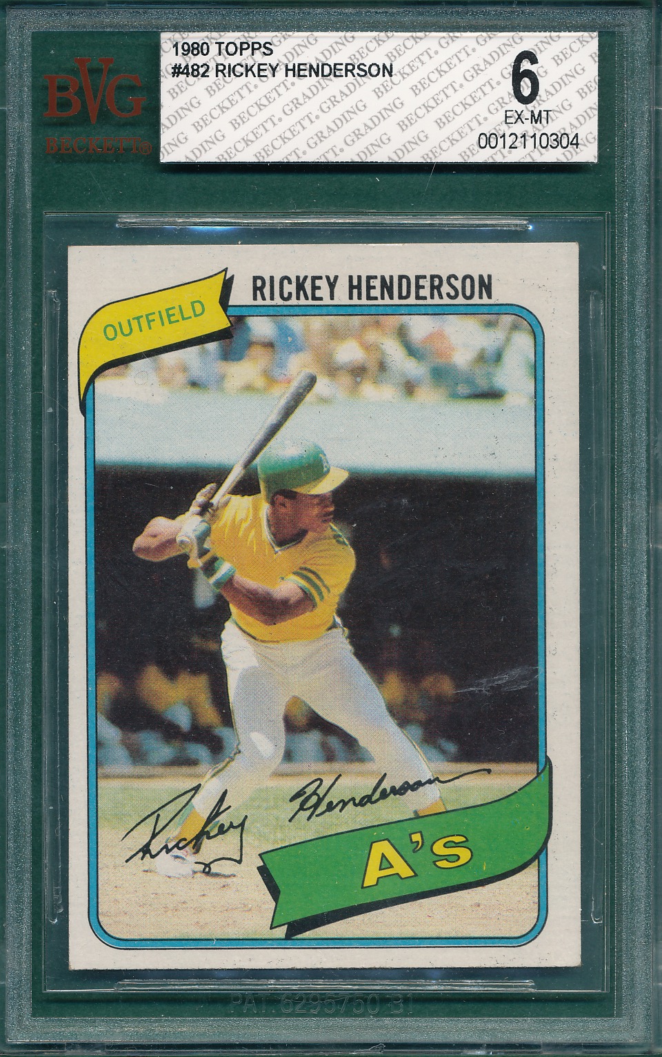 Lot Detail 1980 Topps 482 Rickey Henderson BVG 6 *Rookie*