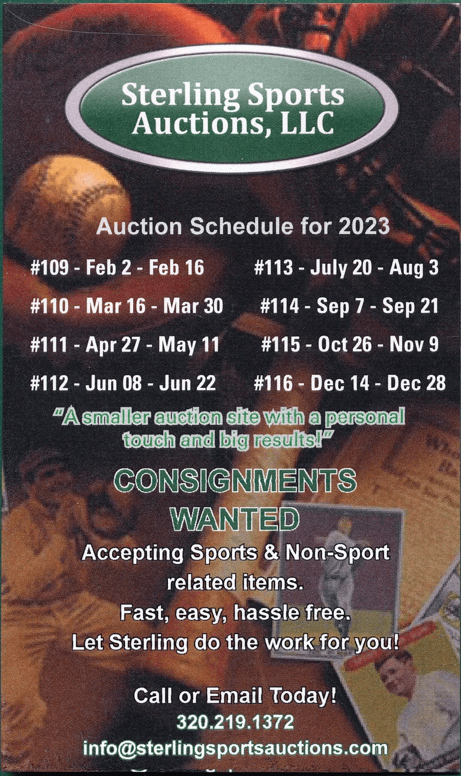 to Sterling Sports Auctions