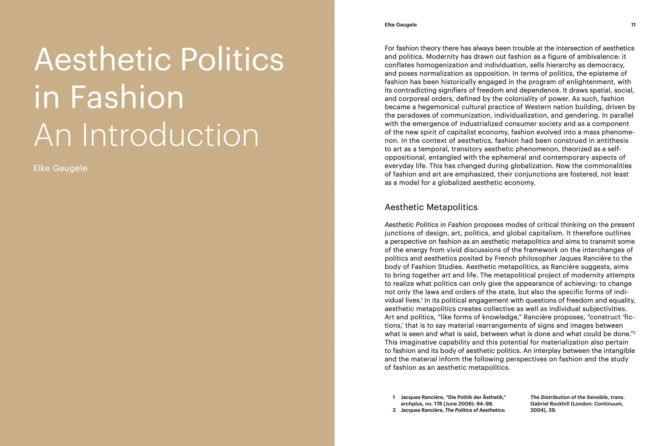 Aesthetic Politics in Fashion Sternberg Press