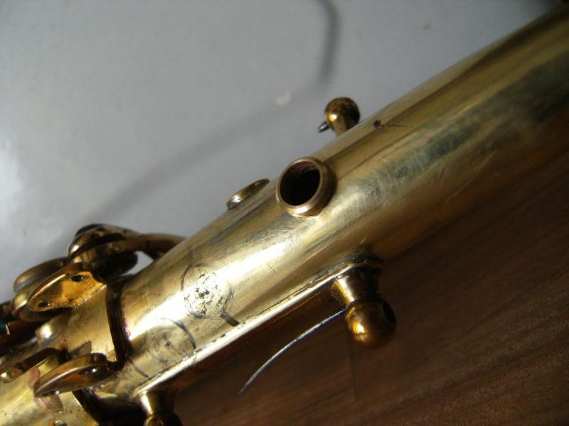 First tone hole soldered to body. Steve Crow