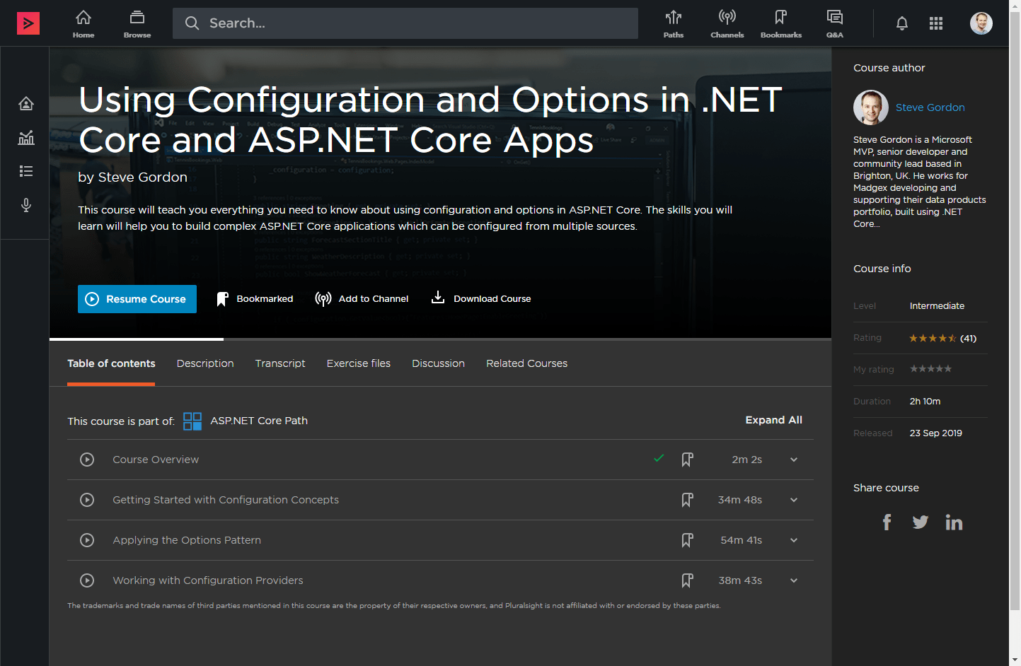 Using Configuration and Options in Core and Core Apps Home