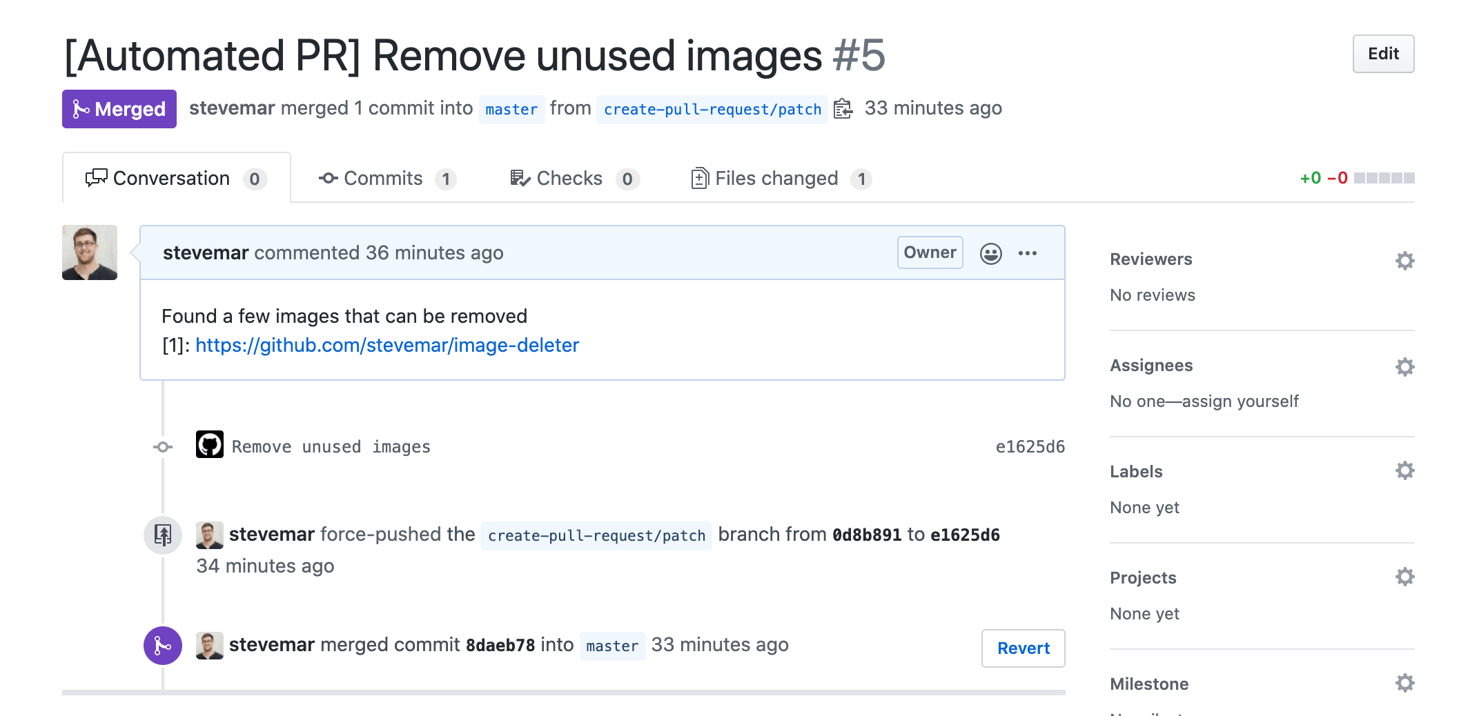 Use GitHub Actions to remove unused images from your repo