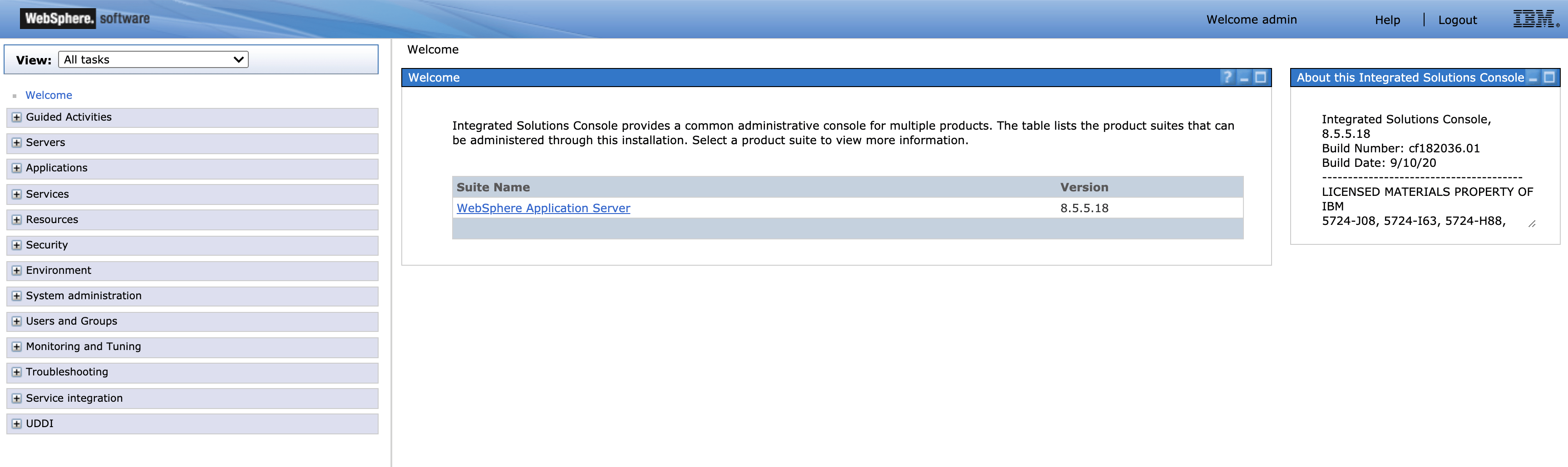 Installing Sphere Application Server 8.5.5 Fixpack 18