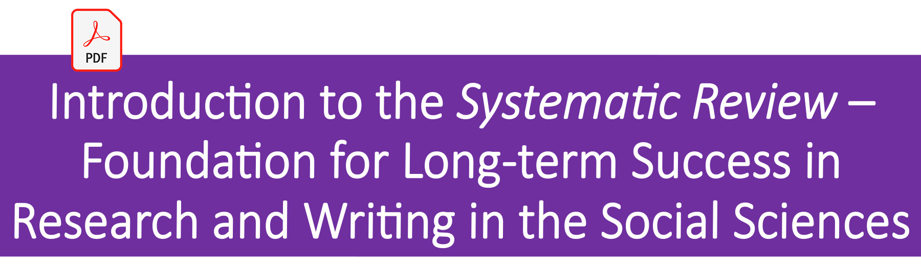 How to Conduct a Systematic Review Dr Steven A Martin Teaching