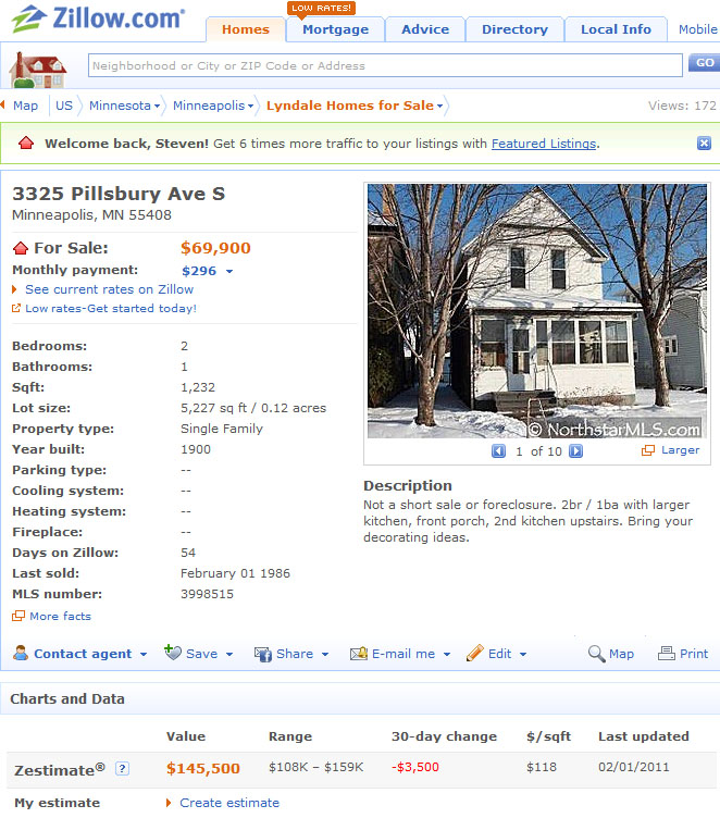 How accurate is Zillow or Trulia? Minneapolis Real Estate Homes