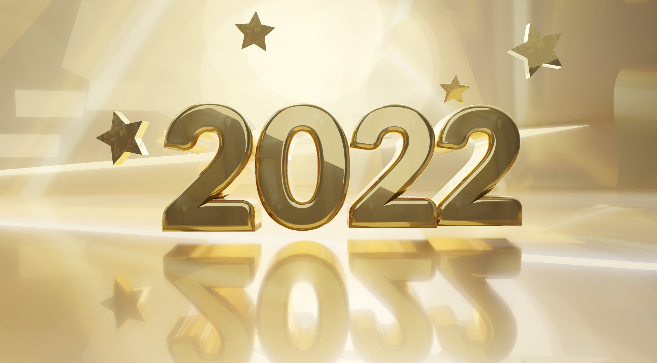 golden design background 2022 3dillustration Steverbett