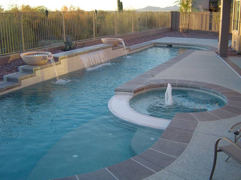 Cozy Pool Waterfalls Designs For Small Space