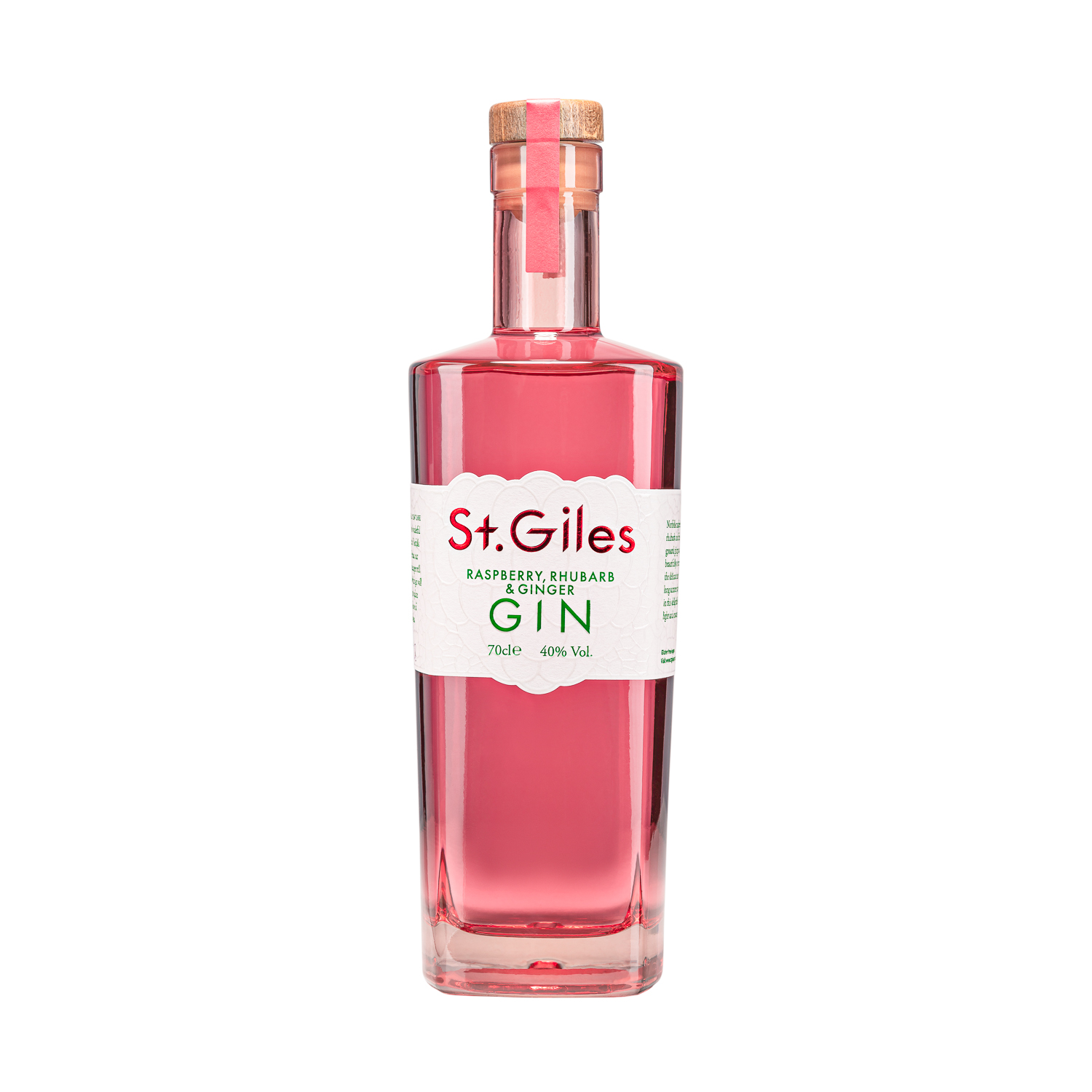 St. Giles Rhubarb and Ginger Gin handmade in Norwich, Norfolk