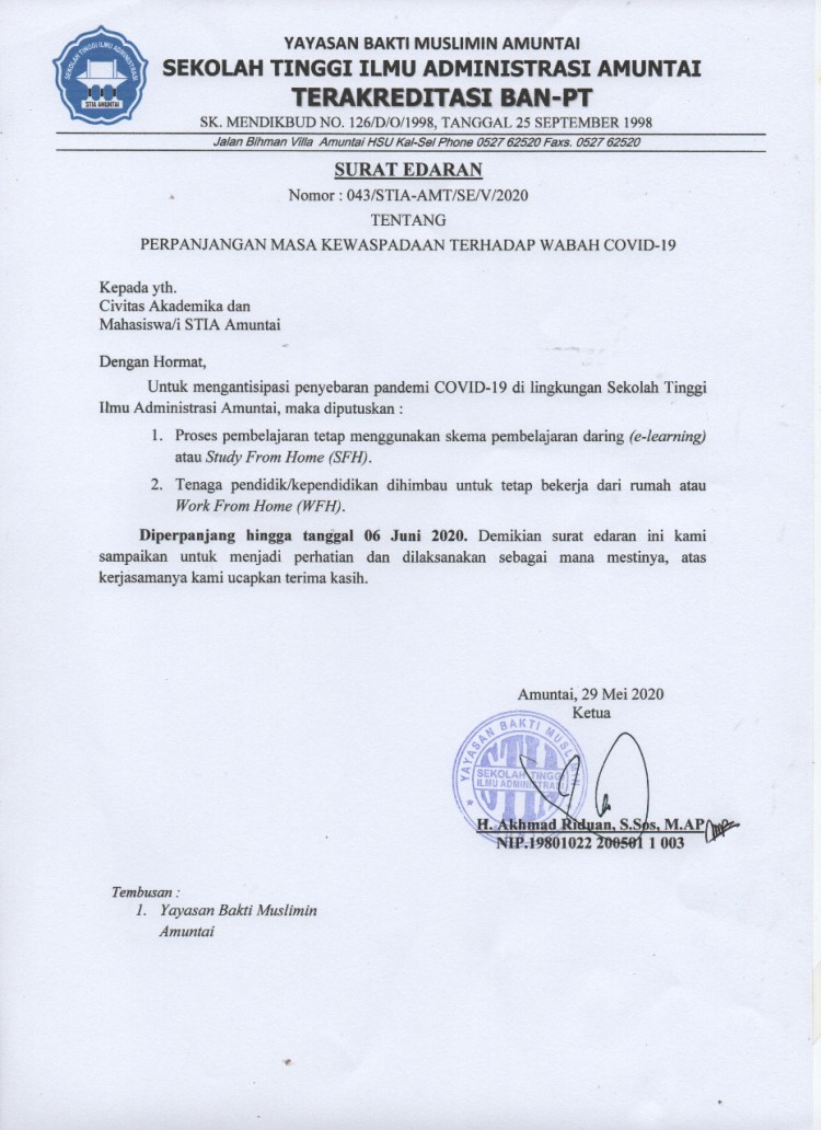 Persesjen nomor 14 tahun 2020 tentang petunjuk teknis bantuan kuota data internet tahun 2020. Perpanjangan Masa Kewaspadaan Terhadap Wabah Covid 19 Stia Amuntai