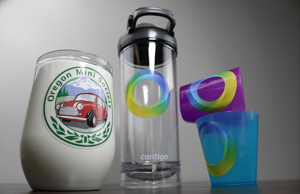 Outdoor Custom Clear Vinyl Stickers & Decals Outdoor Ready White Ink