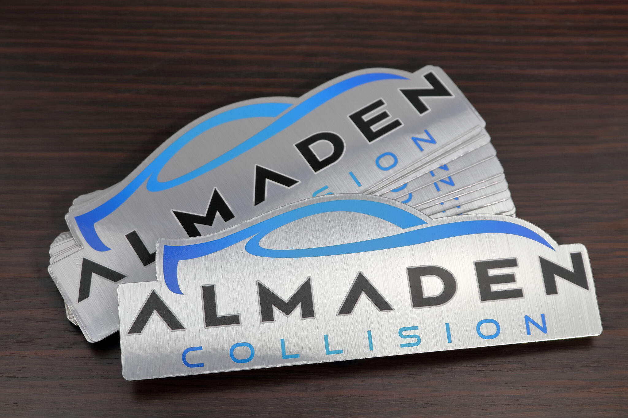 Metallic Stickers for Car Windows Glass Bottles Printed in Full Color