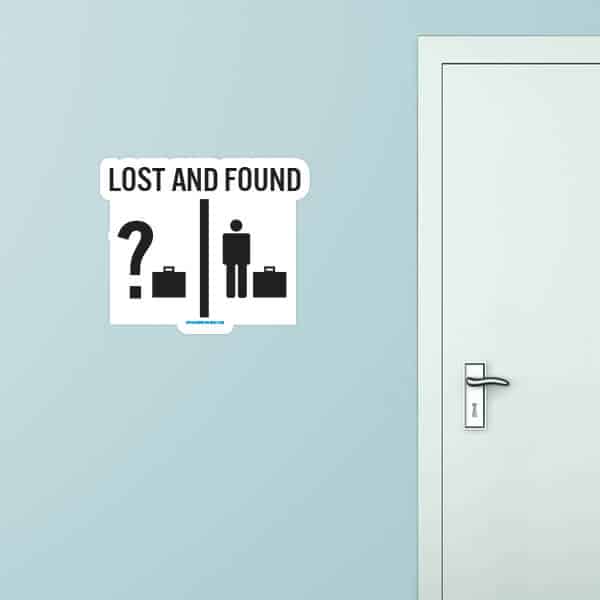 Lost and Found Sign Lost and Found Symbol Wall Graphic