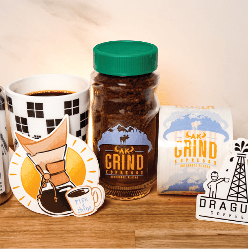 Coffee Labels, Coffee Stickers Value Pricing, Quick Turnaround