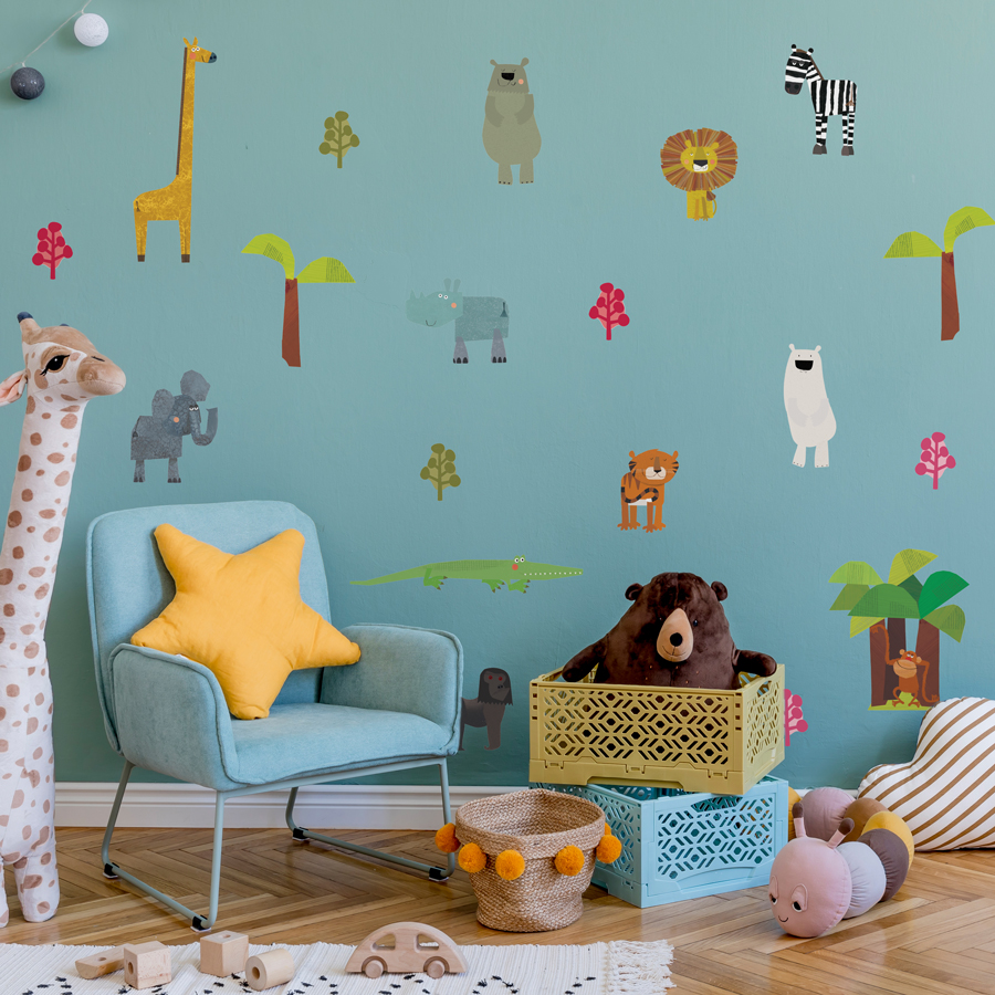 Fun Animals Wall Sticker Pack Stickerscape