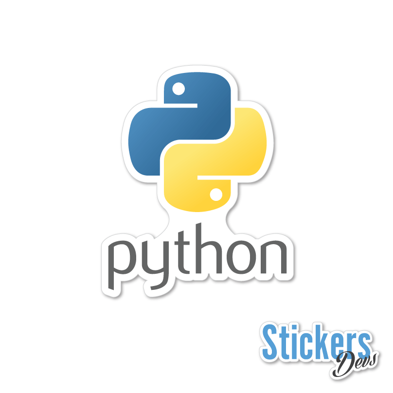 Python Sticker (vertical) Stickers Devs Adesivos para desenvolvedores