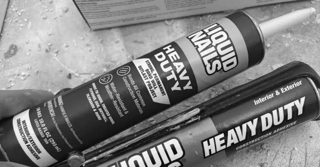 Liquid Nails Polyurethane vs. Heavy Duty Sticky Aide