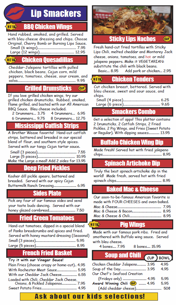 BBQ Restaurant Rochester NY Menu Sticky Lips Pit BBQ