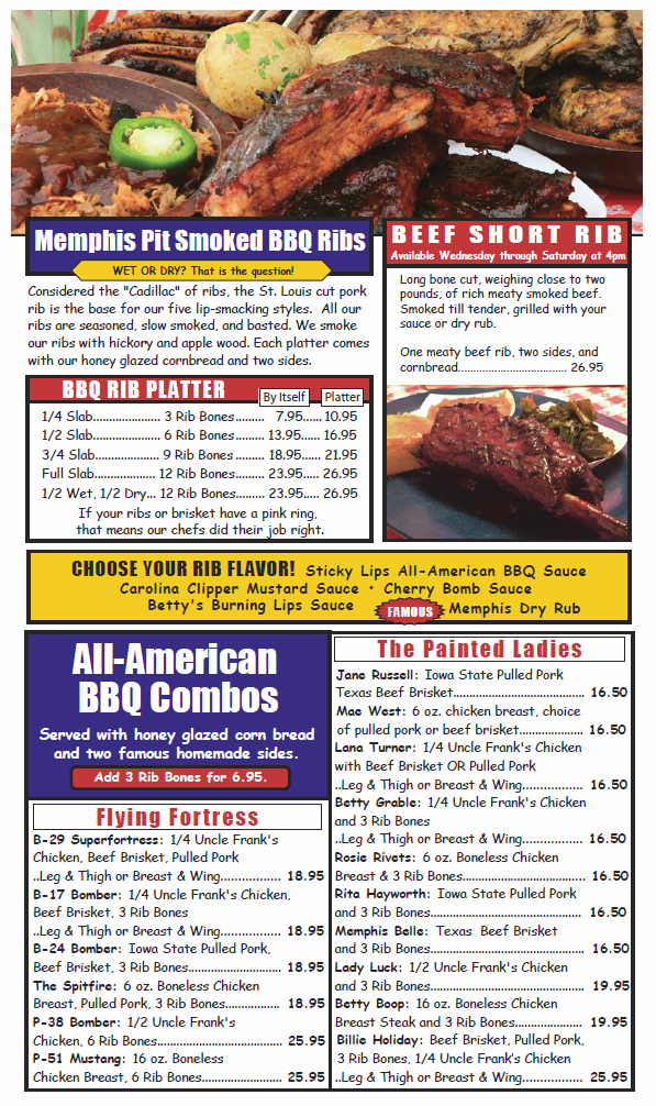 BBQ Restaurant Rochester NY Menu Sticky Lips Pit BBQ