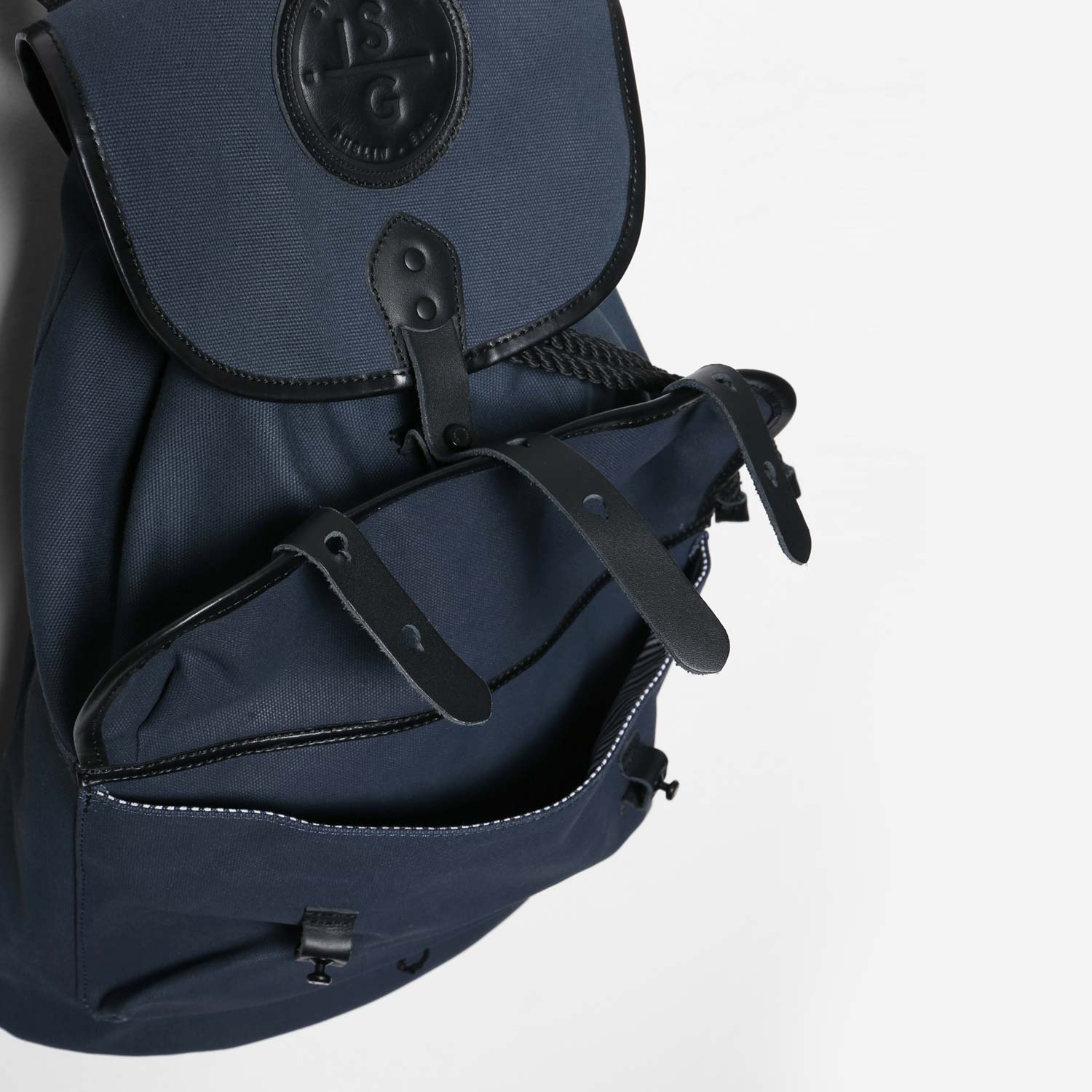 Roban navy drawstring backpack