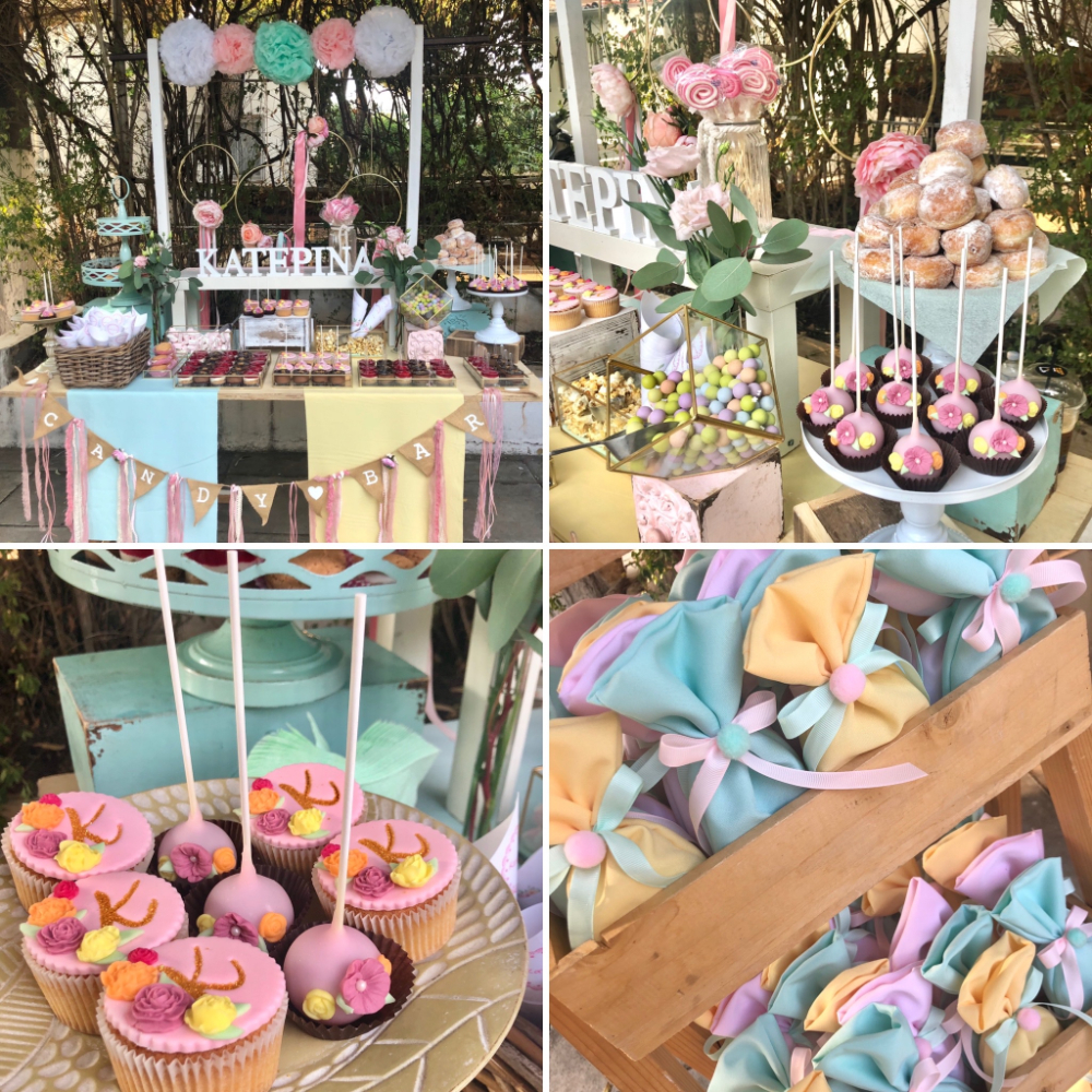 CANDY BAR ΜΕ ΘΕΜΑ ROMANTIC PASTEL