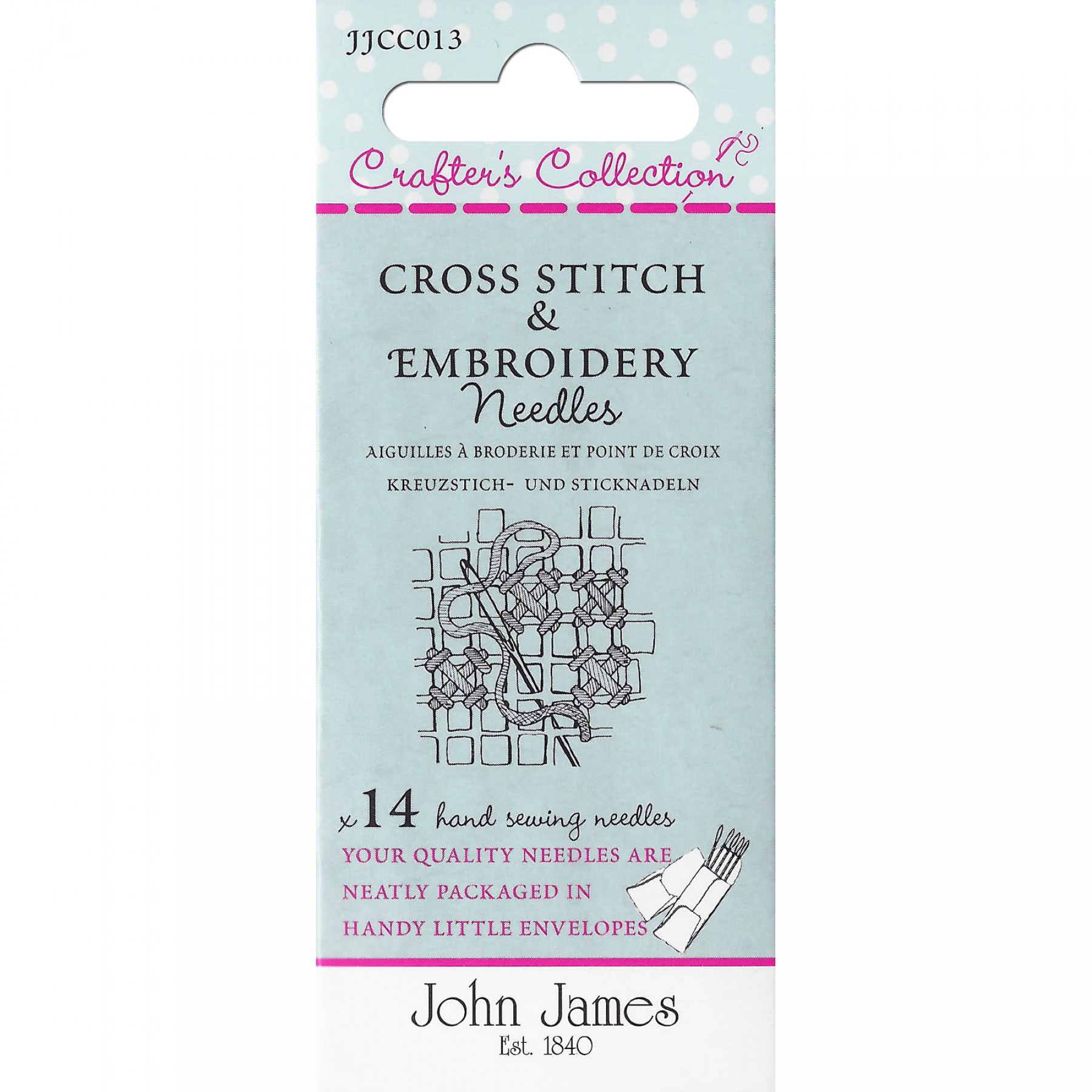 14 Count Assorted Cross Stitch and Embroidery Needles Regular