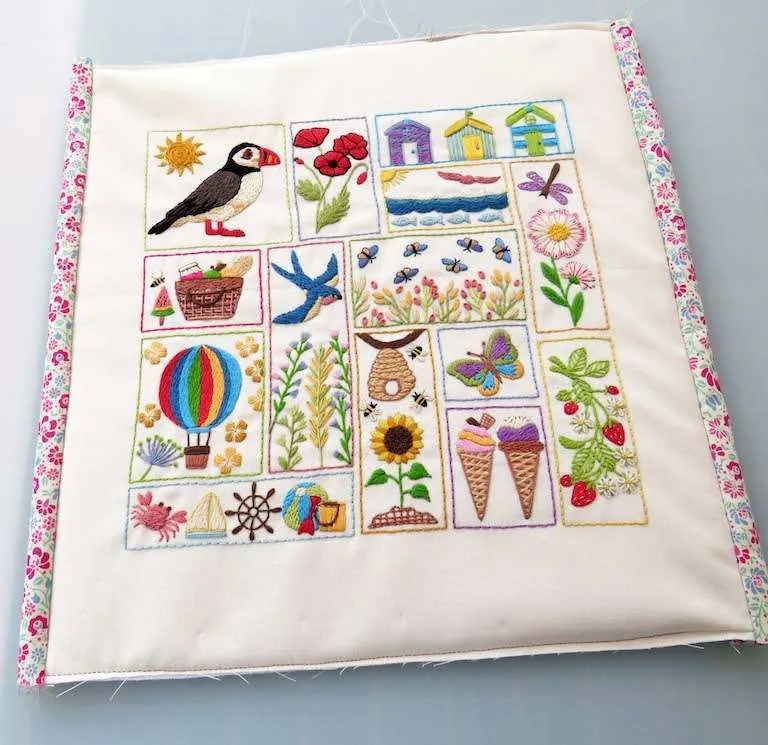 How to make a beautiful wall hanging from your completed embroidery Stitchdoodles