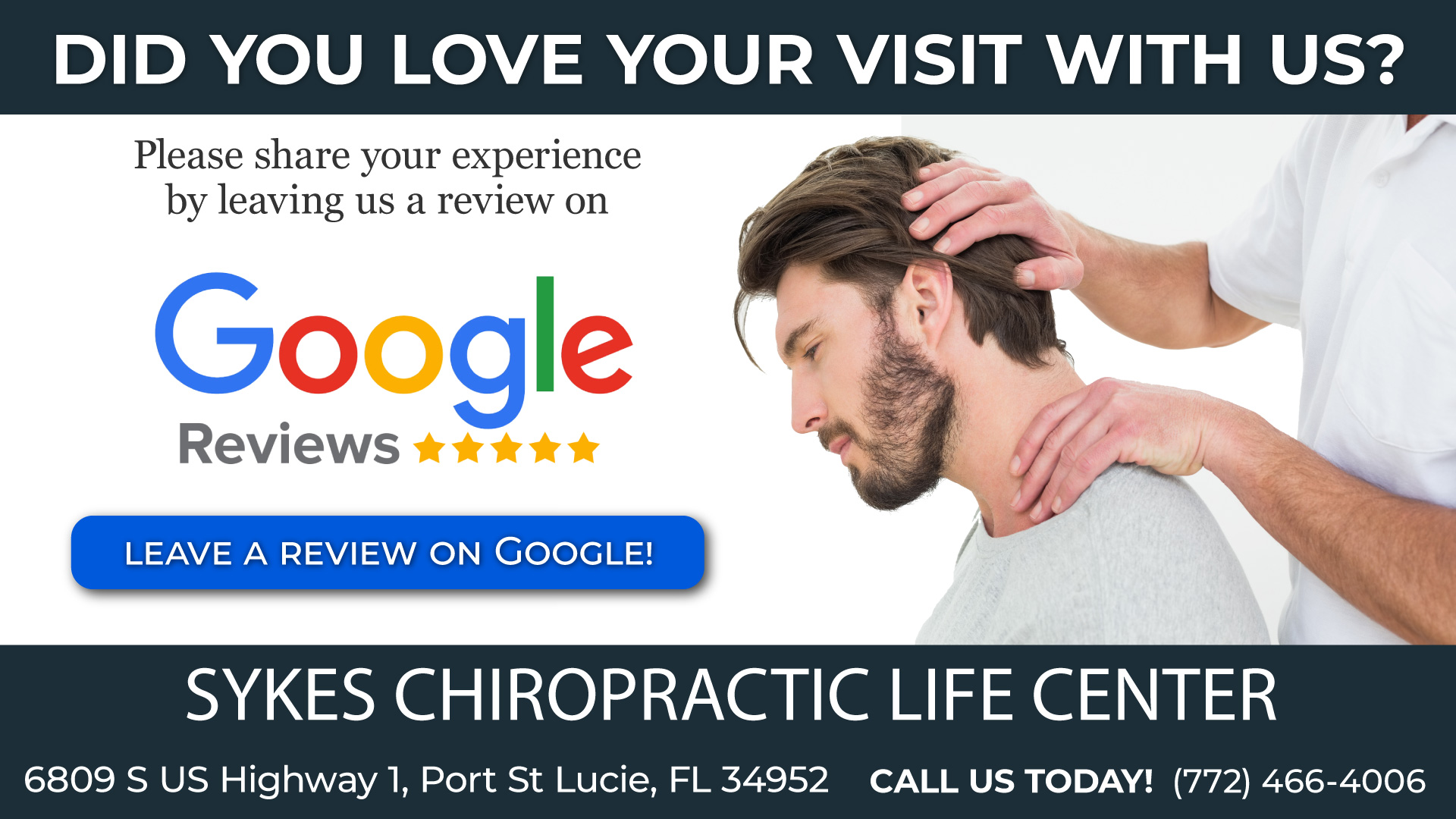 Review Us Sykes Chiropractic Life Center
