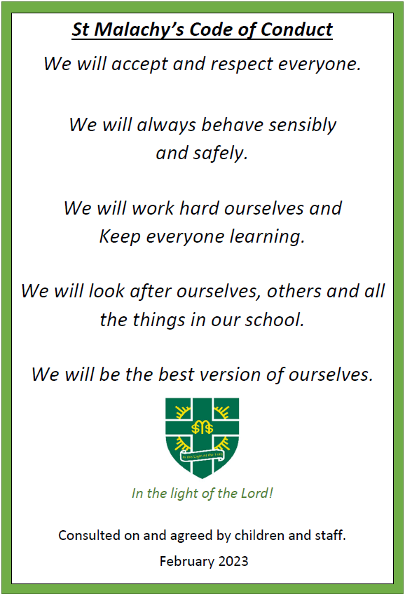 St Malachy's Catholic Primary School Code of Conduct