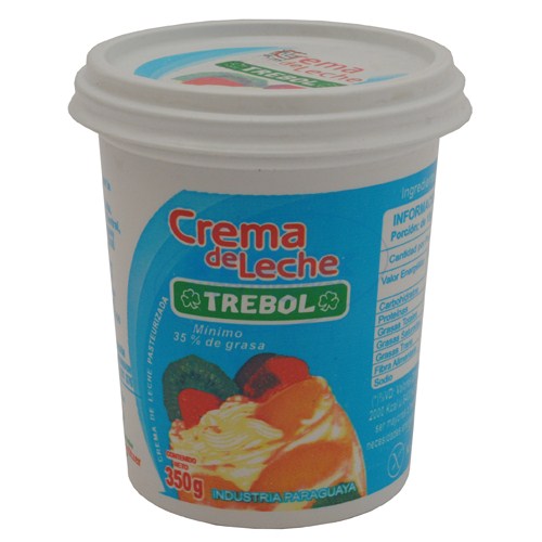 CREMA LECHE "TREBOL" POTE 350 GR . Stock Supermrket Call Center 021 4141980