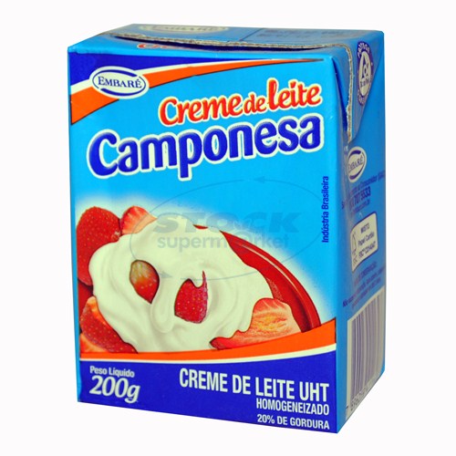 CREMA DE LECHE 200GR CAMPONESA TETRA . Supermercados Stock