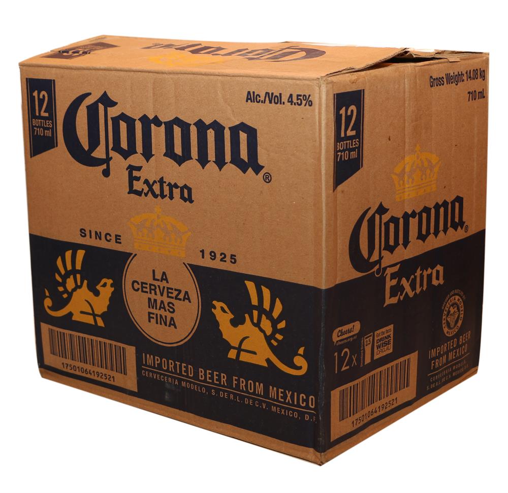 CERVEZA 710ML X 12 BOTELLAS CORONA CAJA . Supermercados Stock