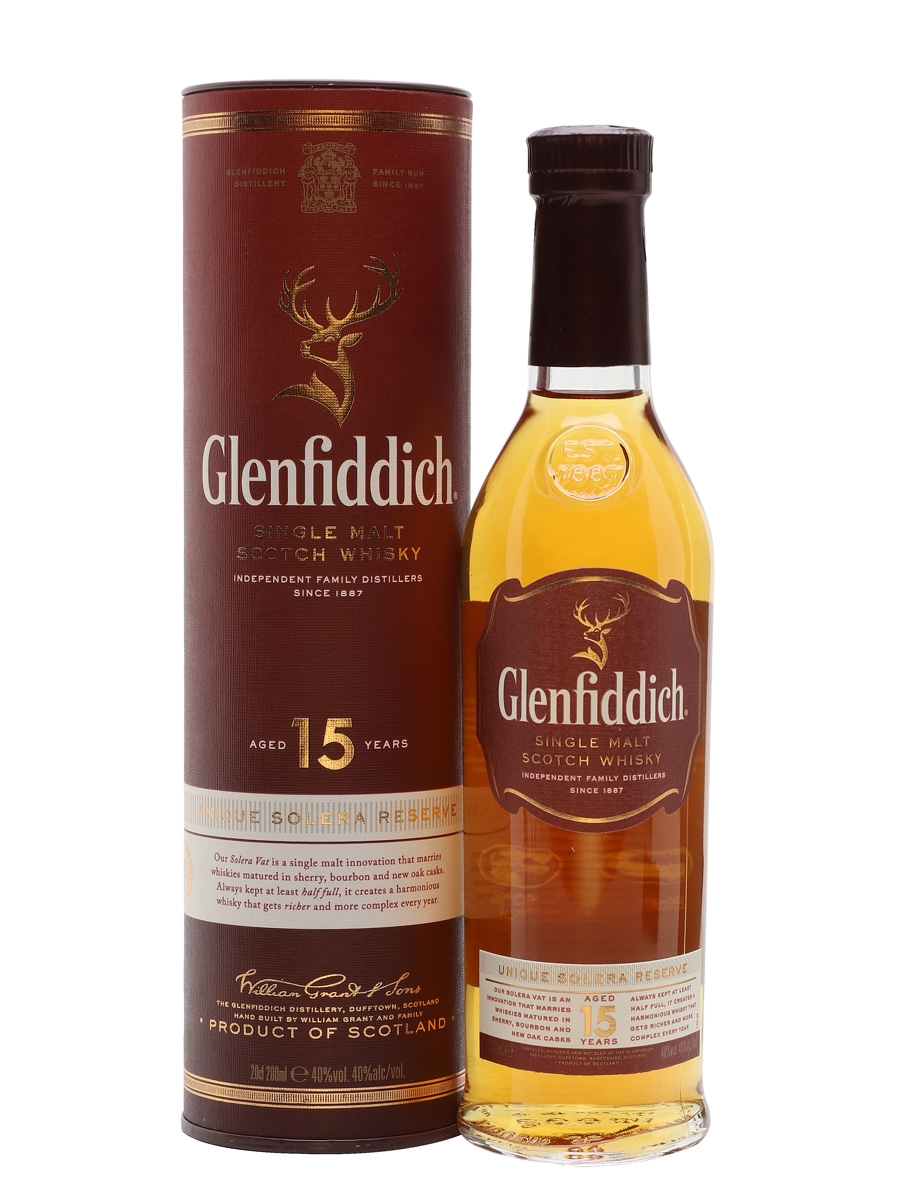 WHISKY HONEY AND RAISISNS 750ML GLENFIDDICH 15 AÑOS BOT . Supermercados