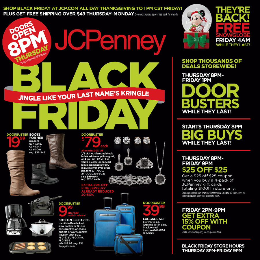 JCPenney Black Friday Flyer and Ad Scan 2013